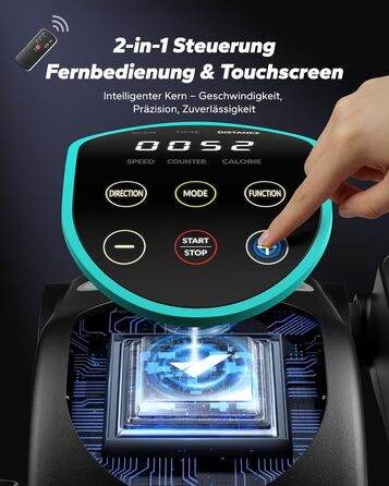 MERACH Міні електричний крос-тренажер під стіл з пультом, дисплеєм та неслизьким покриттям, 12 швидкостей, тихий та портативний для дому, для дорослих та літніх людей, блакитний E32-2025