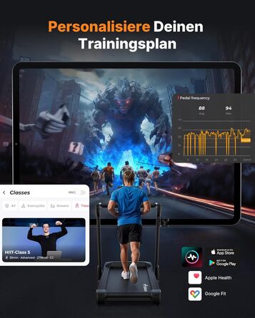 Біговий тренажер MERACH для дому з нахилом 18%, автоматична зміна нахилу, 1-14 км/год, складаний, потужність 3.5HP, розмір 46*120 см, 12 програм, чорний