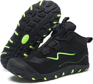 Дитячі трекінгові черевики Kinder: водонепроникні, зручні, дихаючі, чорні, розмір 27-37
