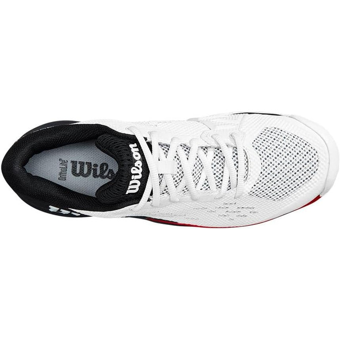 Тенісні кросівки Wilson Rush Pro Ace чоловічі білі/чорні/червоні, розмір 47 1/3 EU