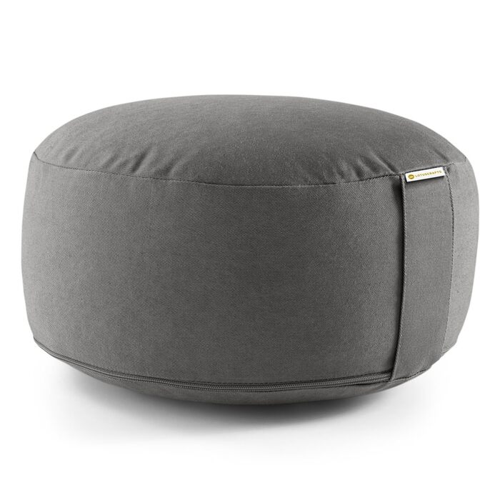 Медитаційне подушко Lotuscrafts® з висотою сидіння 15 см, подушка для йоги з пшеничною начинкою, кругла подушка для йоги, кругла подушка для медитації, знімний чохол, сертифікат GOTS