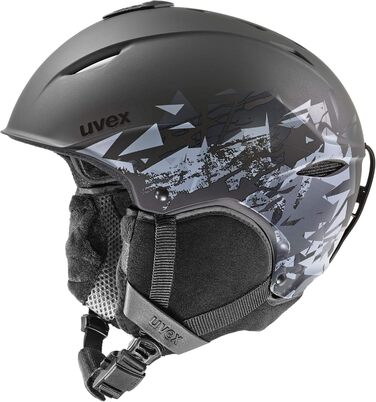 Лижний шолом uvex primo style для жінок і чоловіків, регульований, магнітна застібка, 52-55 см, чорний матовий
