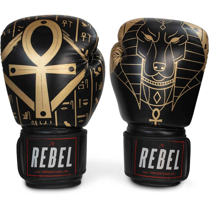 Боксерські рукавички Rebel Anubis PRO з натуральної шкіри для чоловіків і жінок, для боксу, MMA, муай-тай, кікбоксингу, 8-16 oz