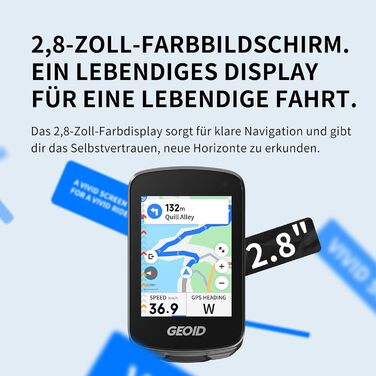 Велокомп'ютер GEOID CC700 Pro GPS з сенсорним екраном 2.8