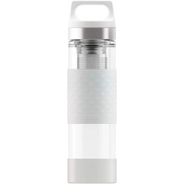 Термос-пляшка SIGG Hot & Cold 0.4 л із скла з силіконовим захистом, ізольована та без шкідливих речовин, аква
