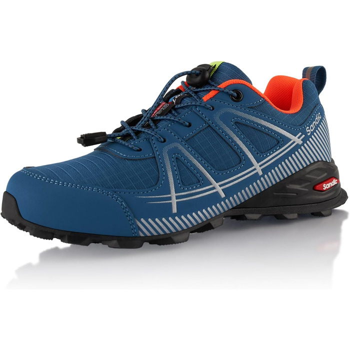 Черевики для трекінгу та трейлраннінгу для жінок та чоловіків. Дихаючі туристичні черевики. Колір: блакитний, сірий. Розмір: 46 EU