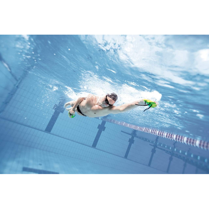 Плавальні тренажери для рук Arena Elite Finger Paddle - аксесуари для басейну, регульовані ремінці, відкрита долоня