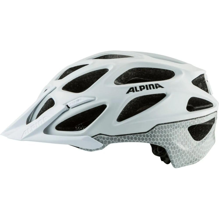 Шолом велосипедний ALPINA MYTHOS REFLECTIVE з сіткою від комах, білий матовий, M (52-57 см)