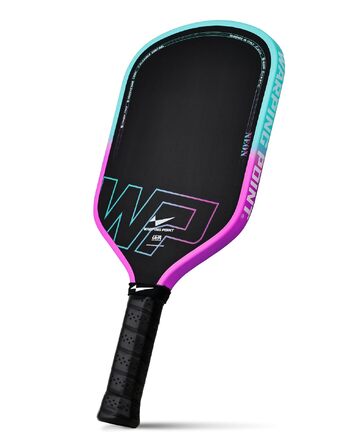 Ракетка для піклболу Warping Point Neon Gen 3, вуглецеве волокно T700, 16 мм EdgeFusion Core, термоформована рама, UPA-схвалено, синьо-фіолетовий градієнт