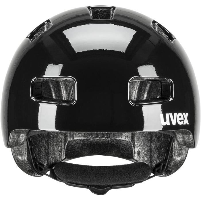 Дитячий велосипедний шолом Uvex HLMT 4 Reflexx, легкий, з LED-підсвіткою, індивідуальне регулювання розміру, 55-58 см, чорний