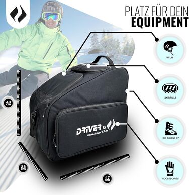 Сумка для лиж Driver13 з відділенням для шолома та захистом для окулярів. Оригінальна з 2007 року, понад 40 000 клієнтів