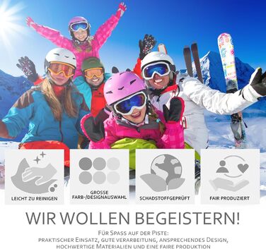 Набір дитячих лиж BambiniWelt 125 см: лижі, чохол для лиж та черевиків, рюкзак для лиж, чорний/рожевий