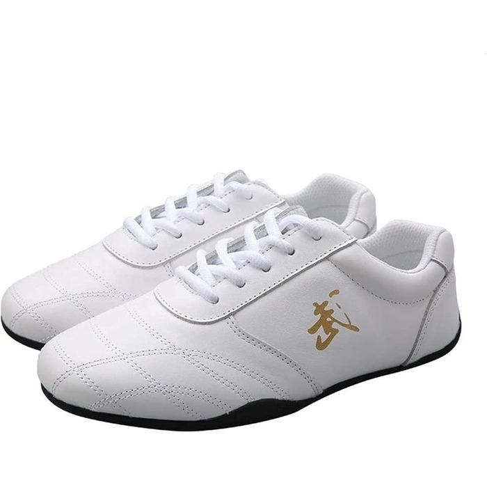 Жіноче взуття для бойових мистецтв VIBLiSS: легкі кеди для цигун, кунг-фу, тай-чи. Антиковзаючі, шкіряні, 40 EU, білі