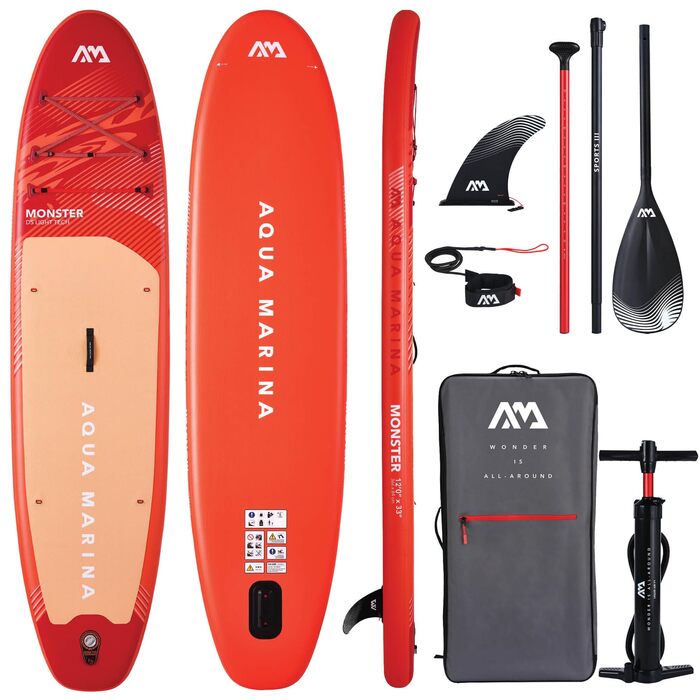 SUP дошка Aqua Marina Rundum надувна, комплект (червона) - для початківців