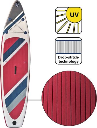 Надувна SUP-дошка ALPIDEX 320×76×15 см, комплект: весло, плавці, насос, ремінець, ремкомплект, сумка, до 200 кг