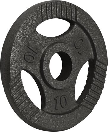 Олімпійські диски для штанги GORILLA SPORTS, чавунні, сріблясті, 1,25–20 кг, 50 мм, Tri-Grip