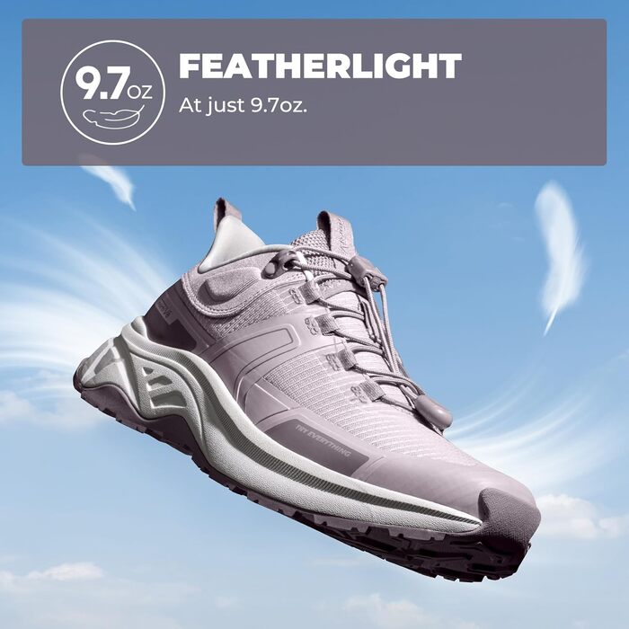 Жіночі трекінгові черевики NORTIV 8 - легкі, дихаючі, сітка, для хайкінгу, туризму, роботи (41.5 EU, світло-фіолетовий)