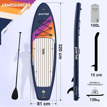 Надувний SUP-борд Portal Stand Up Paddle Board 10'6