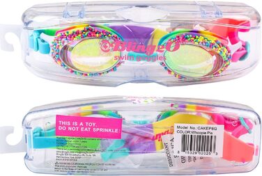 Дитячі плавальні окуляри Bling2o для дівчаток Whoopie Pie Brights, яскравий дизайн, силіконові, для басейну та моря