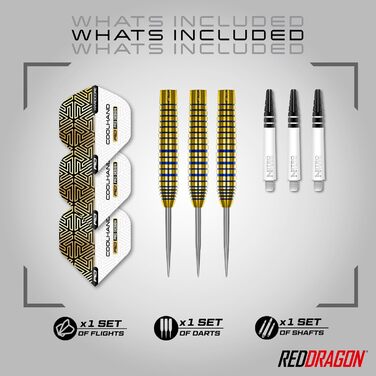 Дартс Red Dragon Luke Humphries TX Premium, вольфрамовий, 22 г, з наконечниками та оперенням