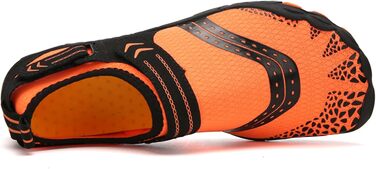 Водні черевики FANSU для дорослих, на липучці, літні пляжні черевики для жінок та чоловіків, швидковисихаючі, антиковзні, для плавання та серфінгу (39 EU, помаранчевий)