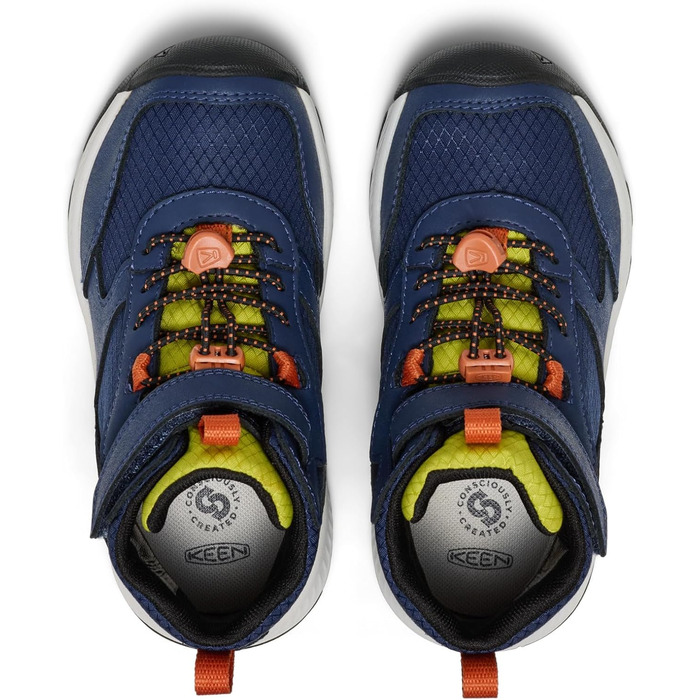KEEN Skua Mid - водонепроникні трекінгові черевики для дітей та дорослих (37 EU, Naval Academy Rogue Green)