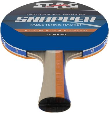 Тенісний стіл-ракетка Stag Iconic Snapper Series (T.T.) | Оранжево-блакитна серія Snapper для тренувань | Яскрава та грайлива
