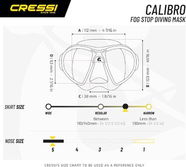 Маска для дайвінгу Cressi Calibro синя/чорна, для підводного плавання