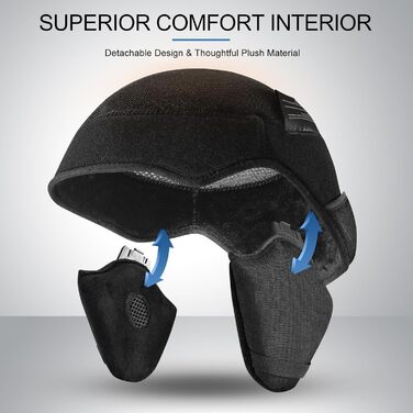 Шолом для катання на лижах та сноуборді Odoland з маскою, сірий, регульований, 60-61 см
