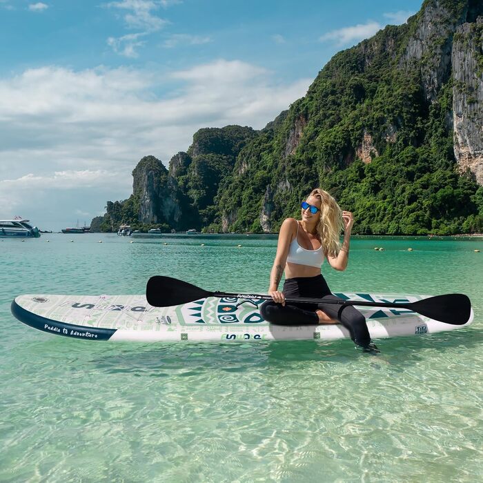 Надувна SUP-дошка FunWater Allround з насосом, веслом, рюкзаком і страховкою для дорослих, підлітків і дітей