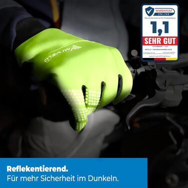 Велосипедні рукавички MIVEO для чоловіків та жінок - водонепроникні з Ergo-Pad, сумісні з сенсорними екранами, зимові та перехідні рукавички, відбивачі, розмір XXL, для осені/весни