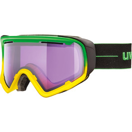 Лижна маска Uvex Jakk Stimu Lens зелена, антифог, UV-захист