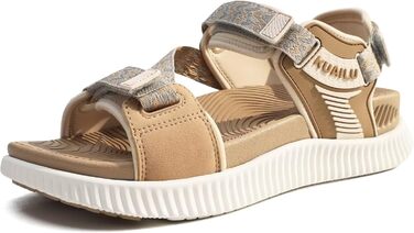 Зручні ортопедичні сандалії для трекінгу KuaiLu для жінок. Легкі сандалії для піших прогулянок та активного відпочинку. Розмір 36 EU, колір N Beige.