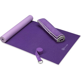 Преміум-набір для гарячої йоги Fit For Life Gaiam: килимок 6мм, рушник, стрічка 180см