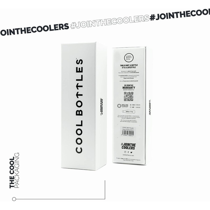Термос-пляшка з нержавіючої сталі Cool Bottles Vivid Blue 750 мл, тримає холод 36 годин, тепло 18 годин, BPA-free