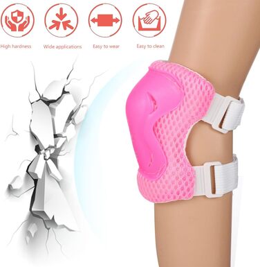 Дитячий шолом CLISPEED з наколінниками, 7-в-1, захист для роликів, скейтборду, велосипеда, 3-8 років, регульований