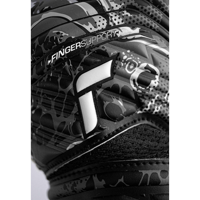 Дитячі воротарські рукавички Reusch Attrakt Solid Finger Support Junior, чорні, з гарним зчепленням та зовнішнім швом