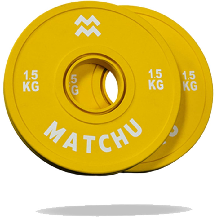 Фракційні диски Matchu Sports 0,25–2,5 кг, набір 2 шт, сталь з гумовим покриттям, діаметр 50 мм для штанги