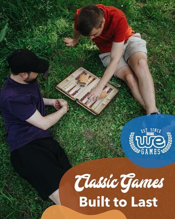 Дорожні нарди у бежевому стилі Tan Map від WE Games, компактні для подорожей