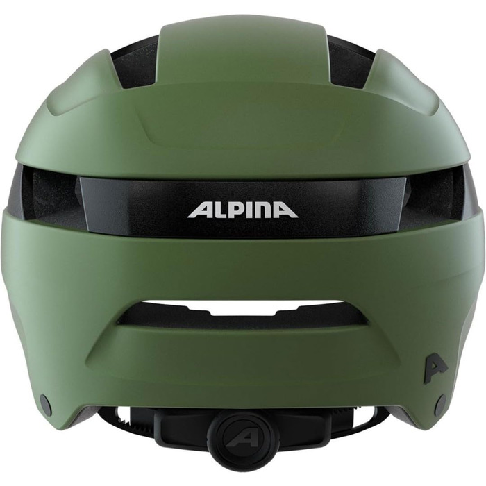 ALPINA SOHO - Надміцний легкий міський велосипедний шолом для дорослих, оливковий матовий, 59-61 см, індивідуальне регулювання