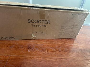 MEE GOO Скутер для дорослих з дисковою гальмом та подвійними амортизаторами, 200 мм PU-колеса, підшипники ABEC-7, неслизька дека (Рожевий/Білий/Синій) – Макс. 100 кг, СИНИЙ