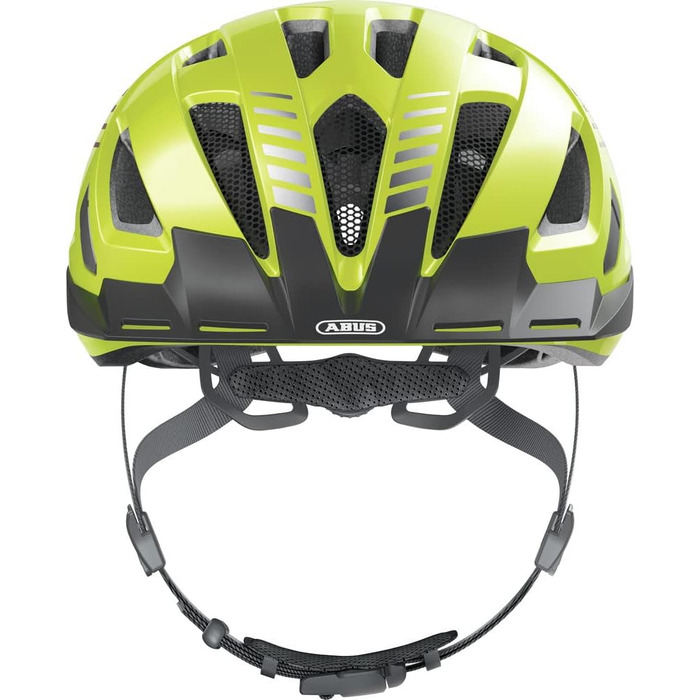 Велосипедний шолом ABUS Urban-I 3.0 MIPS з ударозахистом, LED-ліхтарем, козирком і магнітною застібкою, для жінок і чоловіків, розмір S (51-55 см), жовтий