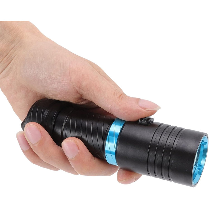 Ліхтар під водою ViaGasaFamido 5000 Lm, IPX8, 100 м, регулювання яскравості, для дайвінгу, риболовлі, полювання, рятування, кемпінгу, водонепроникний, з алюмінієвого сплаву