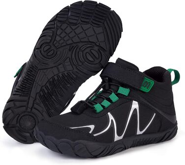 Дитячі шкарпетки-кросівки для ходьби без взуття (Barfußschuhe) – легкі, водонепроникні, неслизькі, розмір 27-35 (чорний)