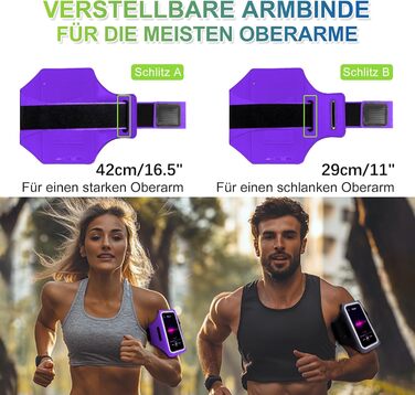 Спортивний браслет для телефону EOTW Joggen: зручна підставка для iPhone/Samsung (5.5-6.0 дюйми) з кишенькою для AirPods