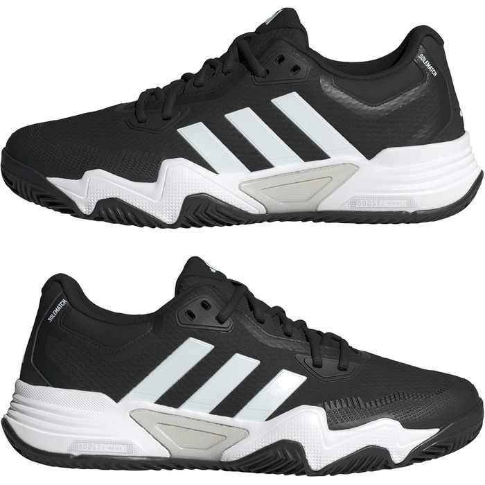 Тенісні кросівки adidas Solematch Control 2 Clay для ґрунту, чорний, білий, розмір 44 2/3 EU