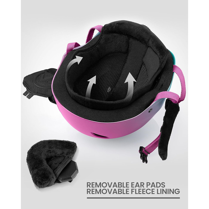 Шлем Outdooraster Skihel Set з маскою Skihel PRO для жінок, чоловіків та молоді (перехідний колір фіолетово-блакитний, розмір L)