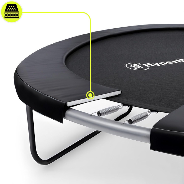 Трамплін гірчатий Hypermotion Outdoor для дітей 244/305/366/430/487 см - швидковисихаючий, водостійкий, з чудовою пружністю. Ідеальний для саду (діаметр 487 см).