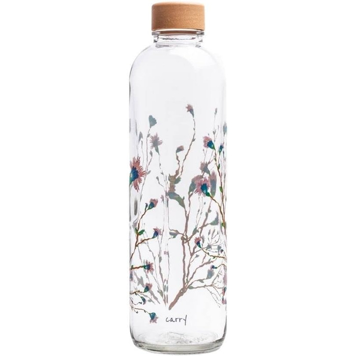 Скляна пляшка для води Carrybottles 1 л, спортивна, BPA-free, герметична, для газованої води, екологічна, виготовлено в Німеччині