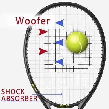 Тенісний ракети для дорослих, 27 дюймів, легкі, з чохлом, підходять для жінок та чоловіків, початківців та досвідчених гравців, чорно-жовті